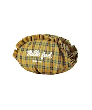 FRILLED TARTAN POUCH