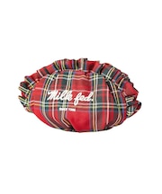 FRILLED TARTAN POUCH