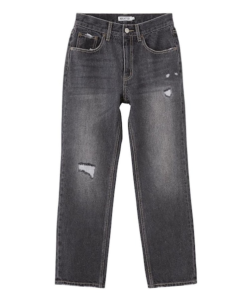 REPAIR DETAIL DENIM PANTS