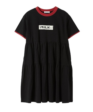 BAR LOGO TIERED DRESS
