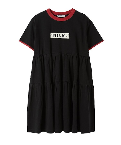 BAR LOGO TIERED DRESS