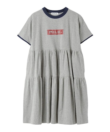 BAR LOGO TIERED DRESS