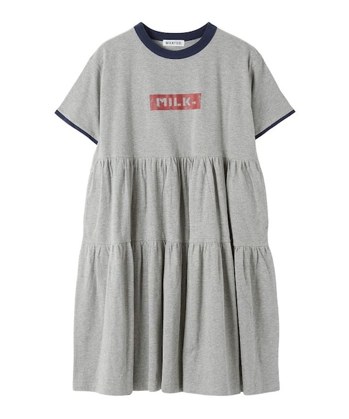 BAR LOGO TIERED DRESS