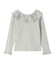 2WAY RUFFLE COLLAR STRIPED L/S TOP