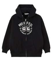 COLLEGE LOGO PATCH ZIP UP HOODIE