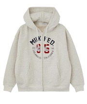COLLEGE LOGO PATCH ZIP UP HOODIE
