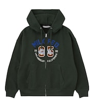 COLLEGE LOGO PATCH ZIP UP HOODIE