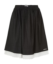LACE HEM STRIPED SKIRT