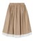 LACE HEM STRIPED SKIRT