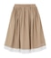 LACE HEM STRIPED SKIRT