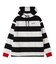 CONTRAST RIB STRIPED HOODED TOP