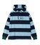 CONTRAST RIB STRIPED HOODED TOP