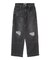 DOUBLE KNEE DISTRESSED DENIM PANTS