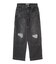 DOUBLE KNEE DISTRESSED DENIM PANTS