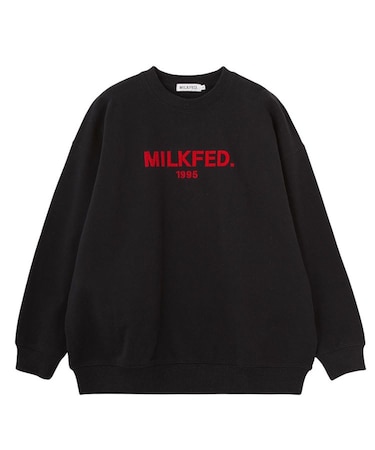 STENCIL LOGO WIDE CREW SWEAT TOP