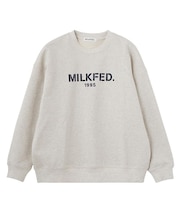 STENCIL LOGO WIDE CREW SWEAT TOP