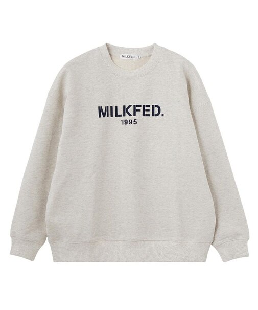 STENCIL LOGO WIDE CREW SWEAT TOP