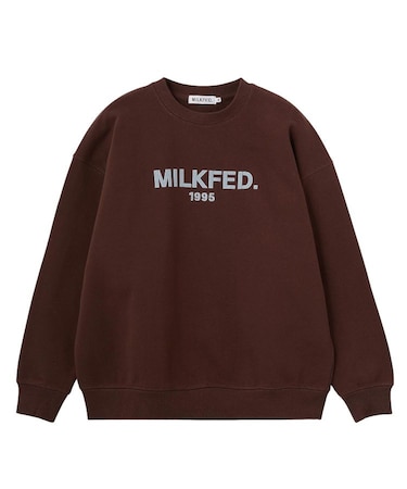 STENCIL LOGO WIDE CREW SWEAT TOP