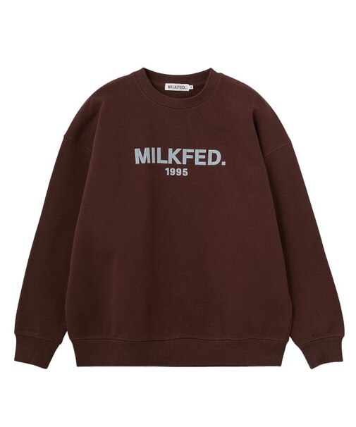 STENCIL LOGO WIDE CREW SWEAT TOP