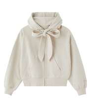 BIG RIBBON SWEAT ZIP HOODIE