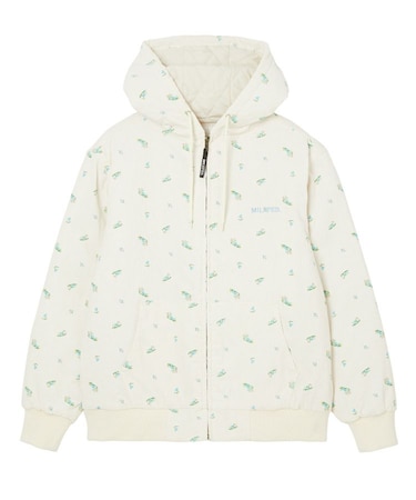 LOGO EMBROIDERED CORDUROY HOODED JACKET