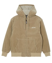 LOGO EMBROIDERED CORDUROY HOODED JACKET