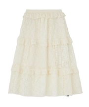 LACE FRILL DIRNDL SKIRT