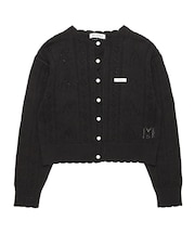 CHERRY OPEN KNIT CARDIGAN