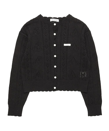 CHERRY OPEN KNIT CARDIGAN