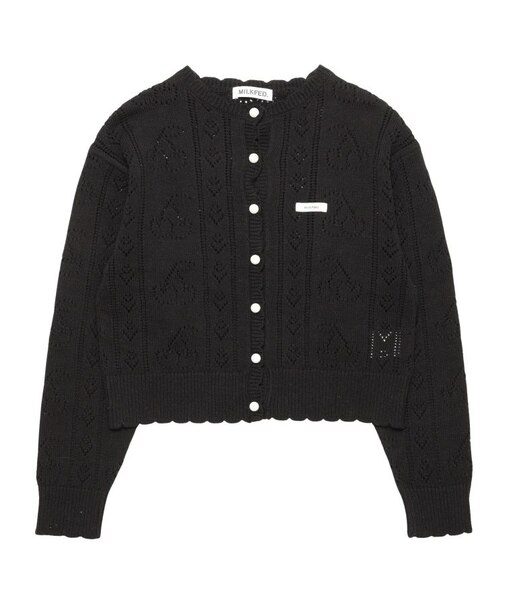 CHERRY OPEN KNIT CARDIGAN