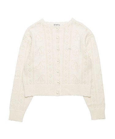 CHERRY OPEN KNIT CARDIGAN