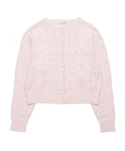 CHERRY OPEN KNIT CARDIGAN