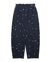 EMBROIDERED ROSE SWEAT WIDE PANTS