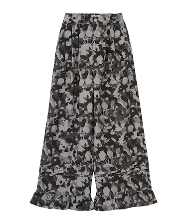 FRILL HEM CAMO PANTS