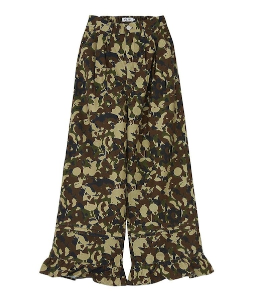 FRILL HEM CAMO PANTS