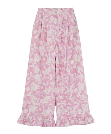 FRILL HEM CAMO PANTS