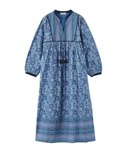 PRINTED TASSEL TIE DRESS