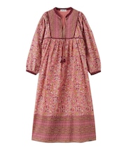 PRINTED TASSEL TIE DRESS