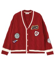 CRICKET KNIT PATCH CARDIGAN