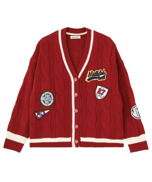 CRICKET KNIT PATCH CARDIGAN