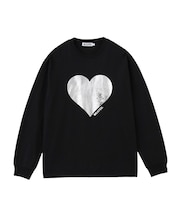 HEART FOIL PRINT L/S TEE