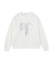 HEART FOIL PRINT L/S TEE