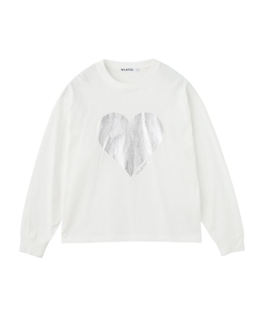 HEART FOIL PRINT L/S TEE