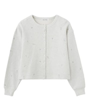 EMBROIDERED ROSE SWEAT JACKET