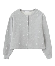 EMBROIDERED ROSE SWEAT JACKET
