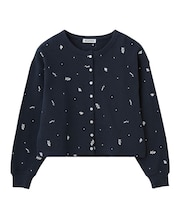 EMBROIDERED ROSE SWEAT JACKET