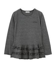 RUFFLE HEM L/S TOP
