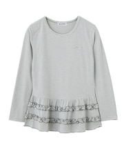 RUFFLE HEM L/S TOP
