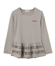 RUFFLE HEM L/S TOP