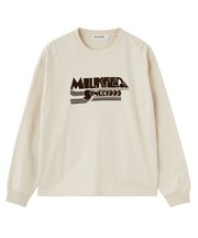 LOGO FLOCK PRINT L/S TEE